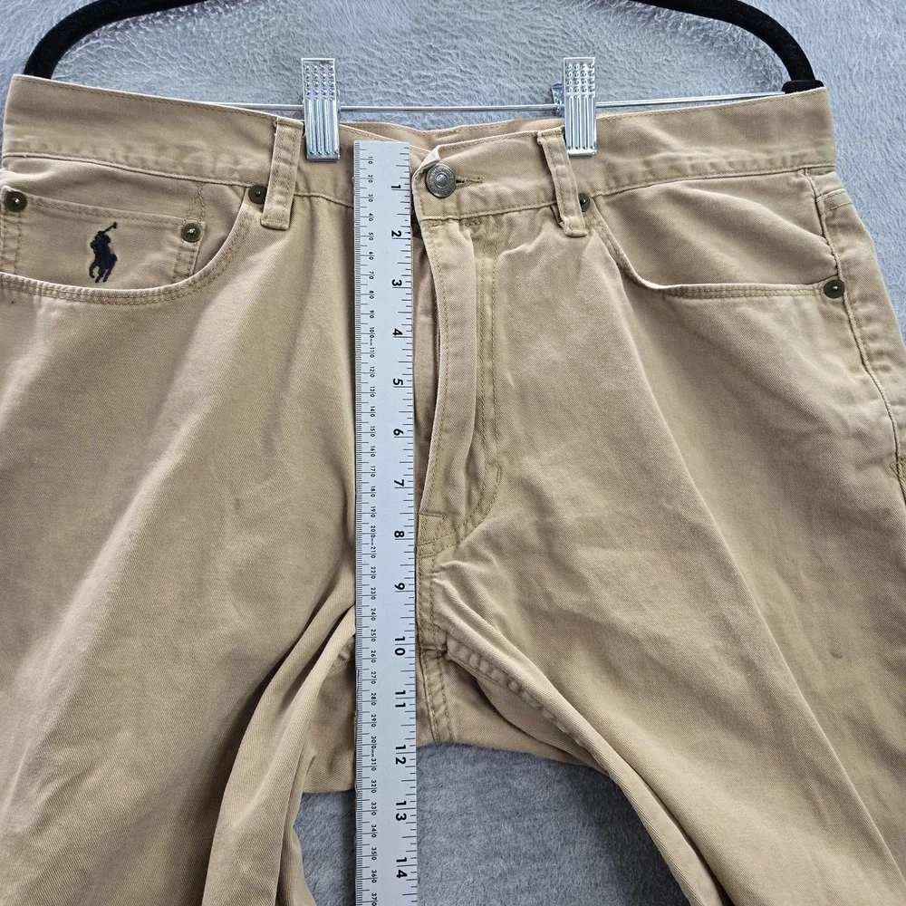 Polo Ralph Lauren‎ Men Pants 34X30 Khaki Pony Embroidery Straight Twill 650